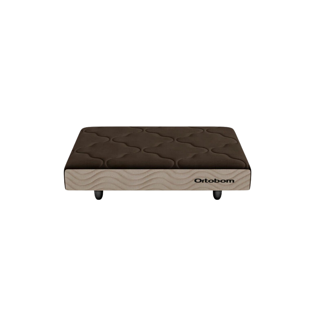 Mini Base Cama Pet Pequeno Camurça Bege (13x65x45)