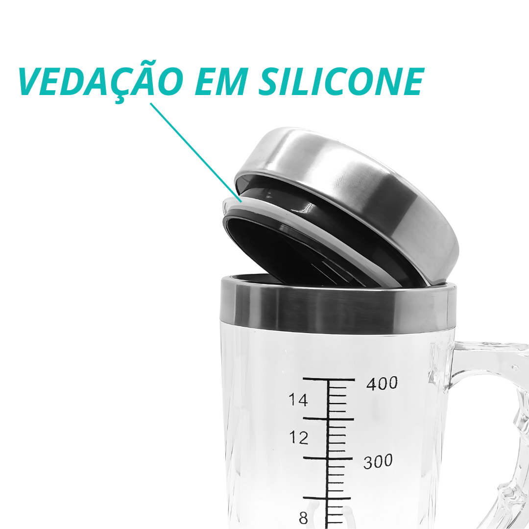 Caneca Copo Mixer Misturador Automático 400ml Bebidas Café
