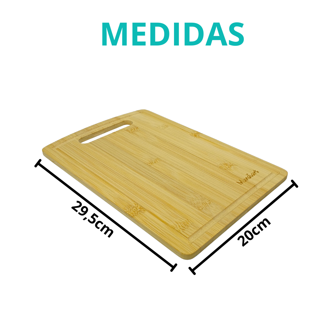 Tábua De Corte Bambu Carne Churrasco Legumes Cozinha 29x20cm