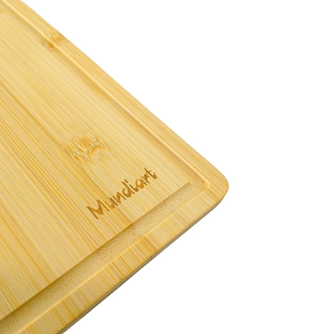 Tábua De Corte Bambu Carne Churrasco Legumes Cozinha 29x20cm