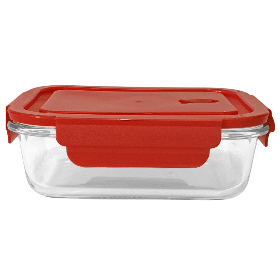 Pote De Vidro Tampa Hermética Marmita Fit Colorido 380ml