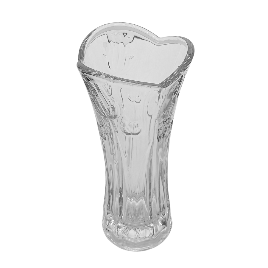 Vasos De Vidro Grosso Plantas Flor Lapidado Alto Relevo Mesa Festas Decoração