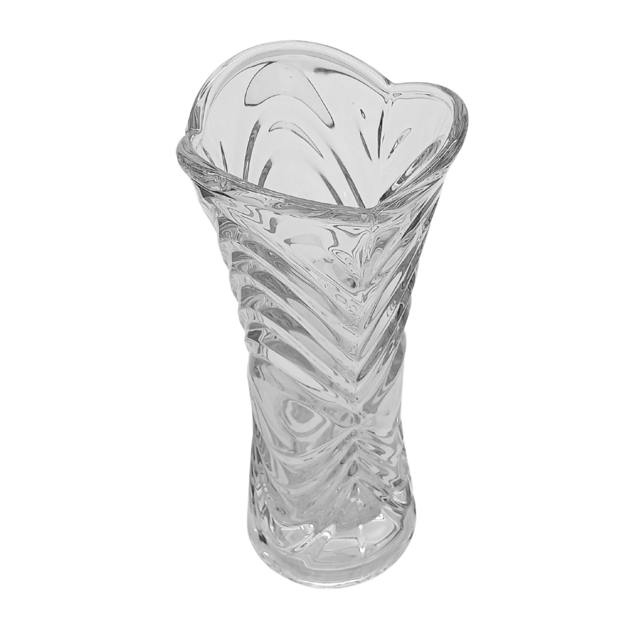 Vasos De Vidro Grosso Plantas Flor Lapidado Alto Relevo Mesa Festas Decoração