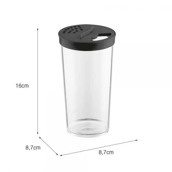 Porta Condimento 500ml Preto de Plástico - UZ304-PR