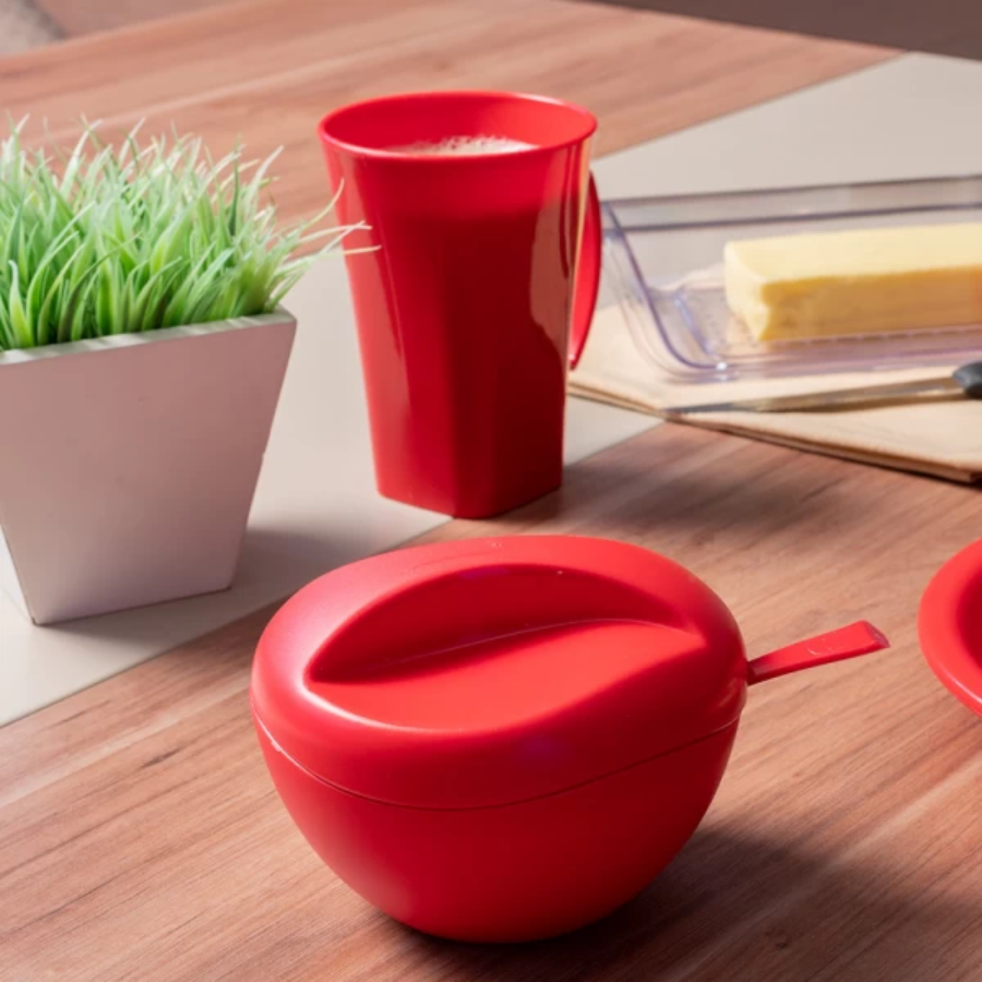 Açucareiro de Plástico Vermelho - UZ141-VM