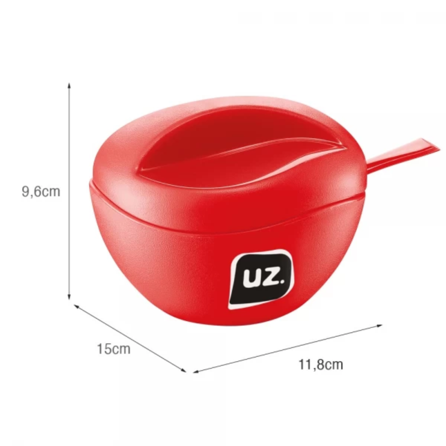 Açucareiro de Plástico Vermelho - UZ141-VM
