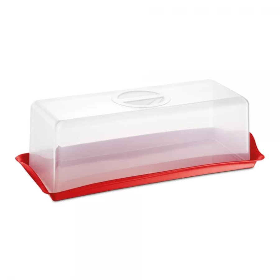 Porta Pão de Plástico Vermelho - UZ187-VM