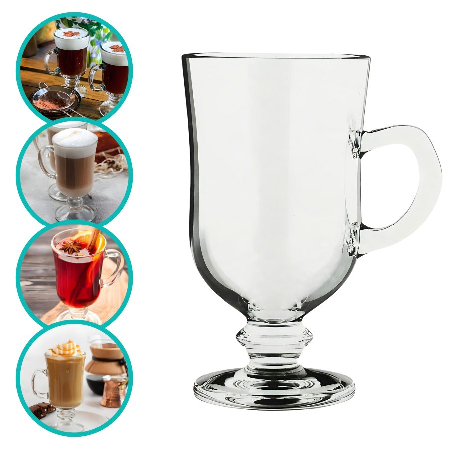 Xícara Vidro Irish Cofee Taça Café Cappuccino Caneca 120ml