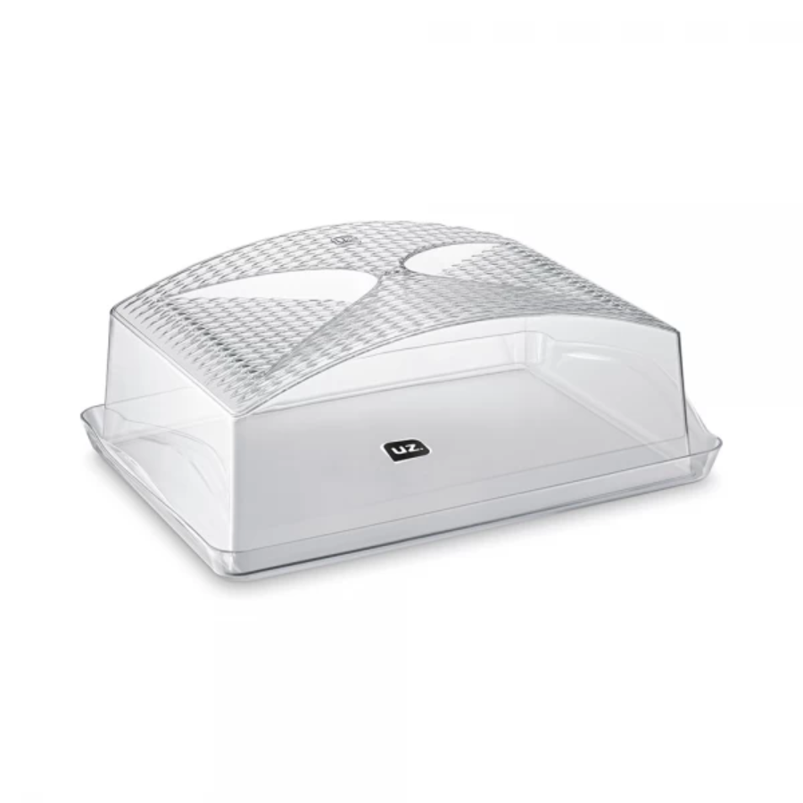 Boleira Retangular de Plástico Branco - UZ661-BR
