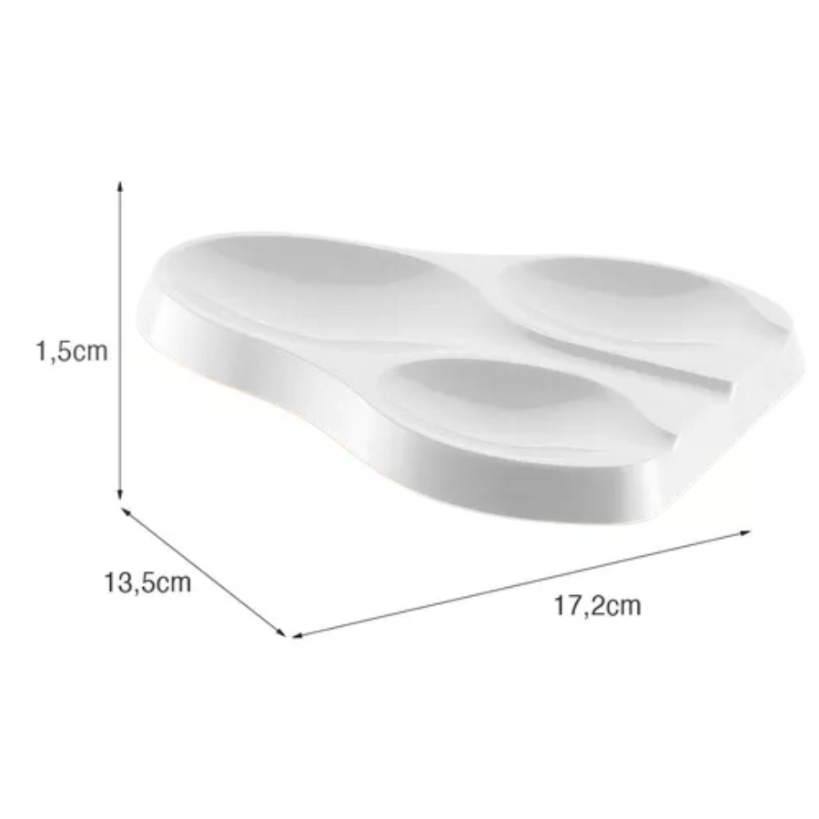 Suporte Descanso Apoio Para Colher Plus 3 Lugares Branco