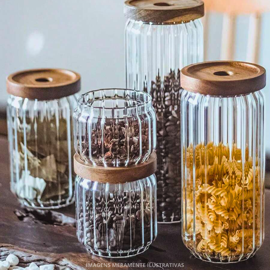 Pote Hermetico Genova Tampa Acacia 800ml - V1074.U01