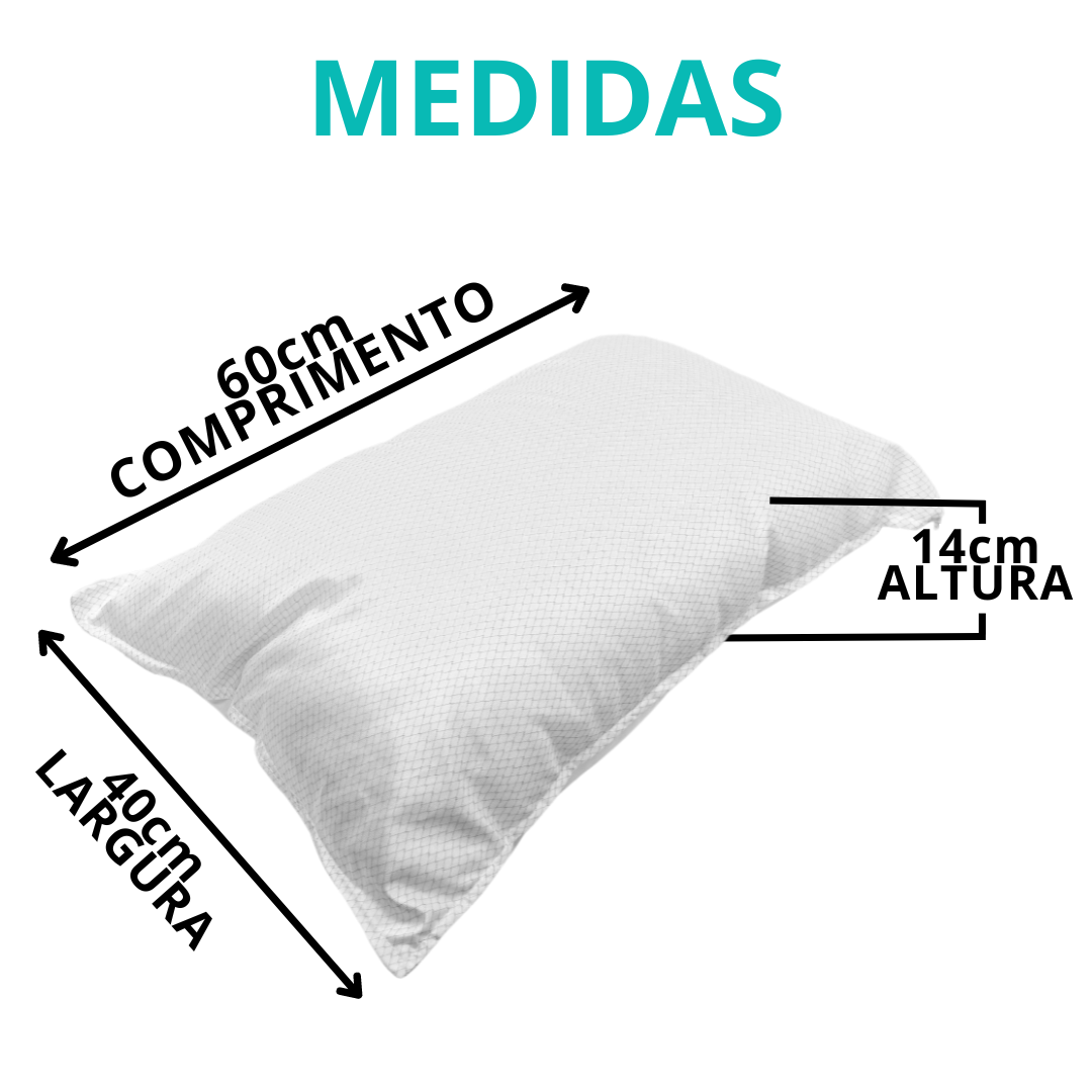Travesseiro Peletizado Fio de Carbono Antistress 50x70cm