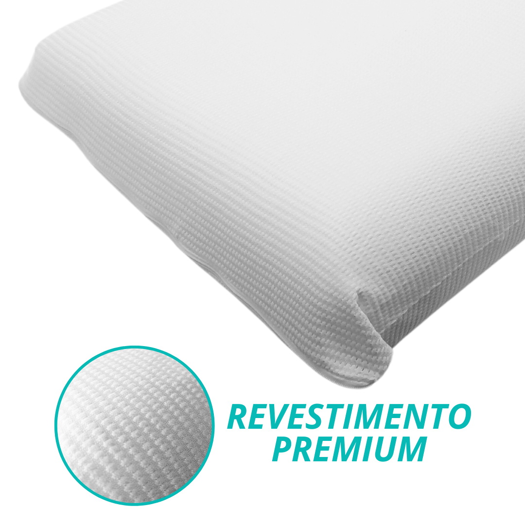 Travesseiro De Látex Touch Macio Alto Lavável Antialérgico Com Fronha 50x70cm