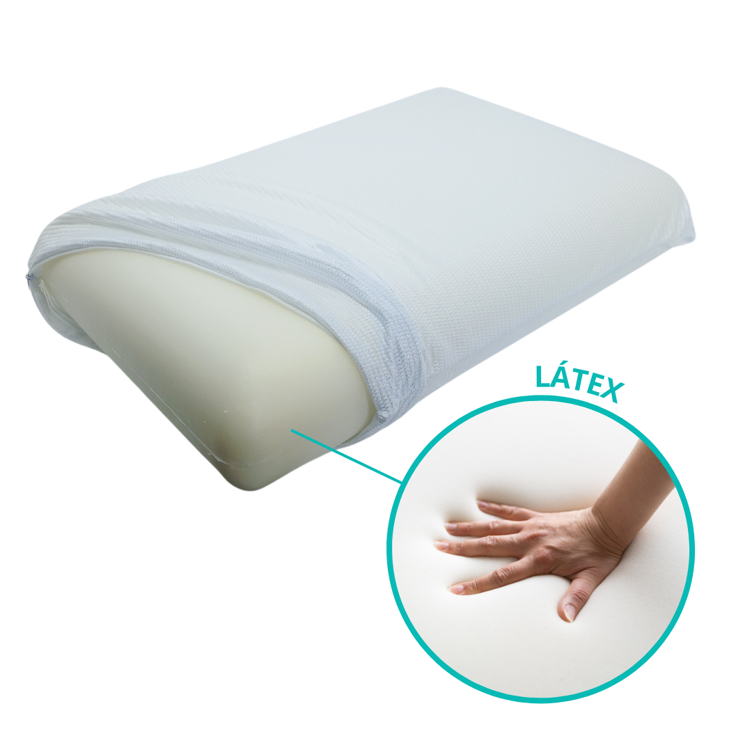 Travesseiro De Látex Touch Macio Alto Lavável Antialérgico Com Fronha 50x70cm