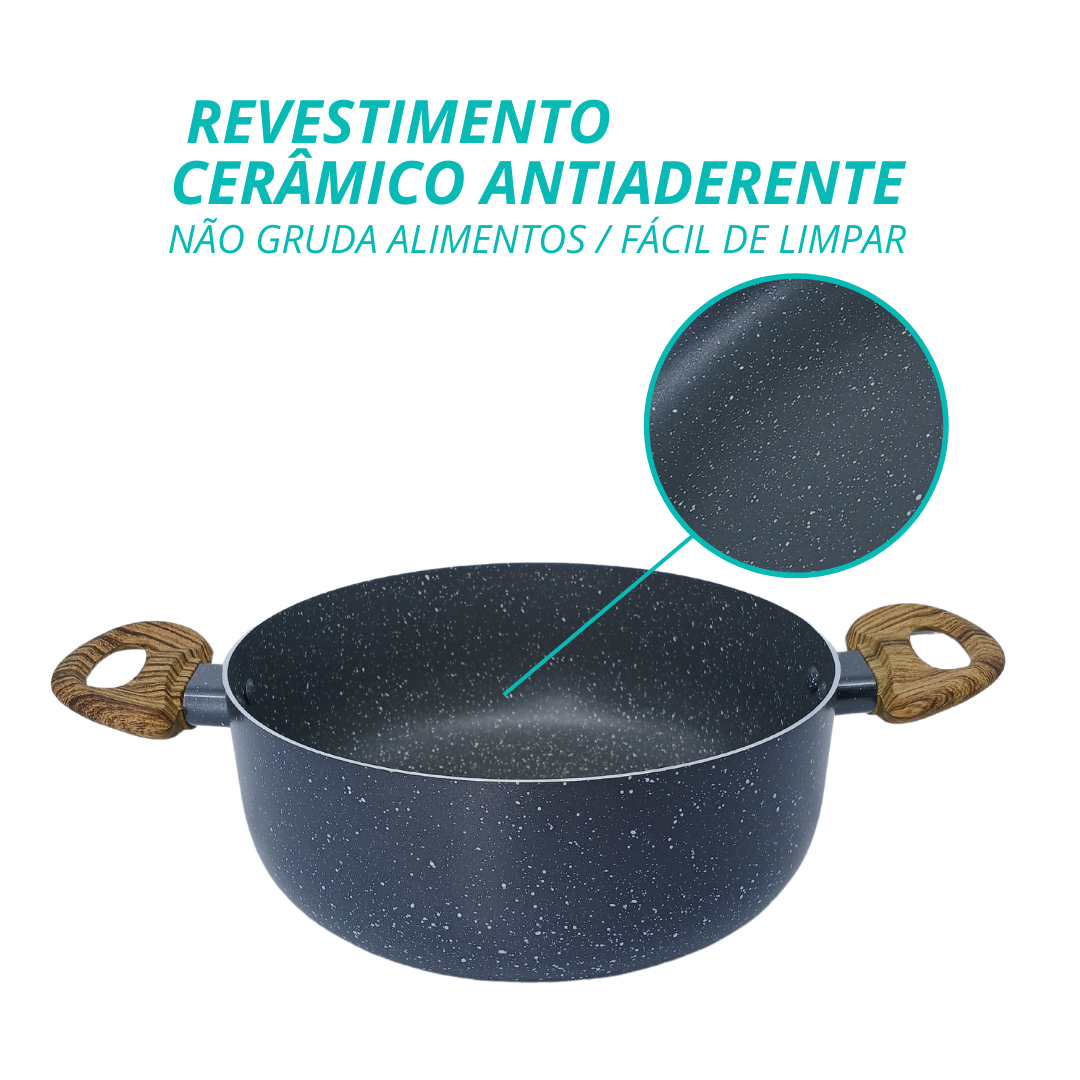 Caçarola Ceramico Yafo 24cm Granito - A10005.C03