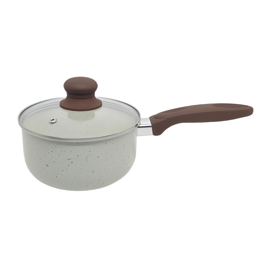 Panela De Indução Antiaderente Cerâmica 18cm Florença Bege