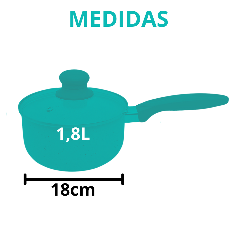 Panela De Indução Antiaderente Cerâmica 18cm Florença Bege