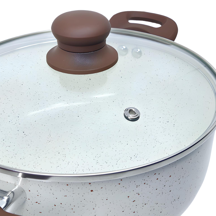 Caçarola De Indução Antiaderente Cerâmica 22cm Florença Bege