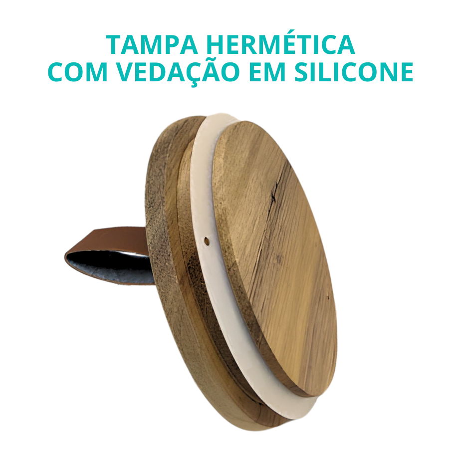 Pote Hermetico Firenze Tampa Acacia Alça 1L - V1083.U02