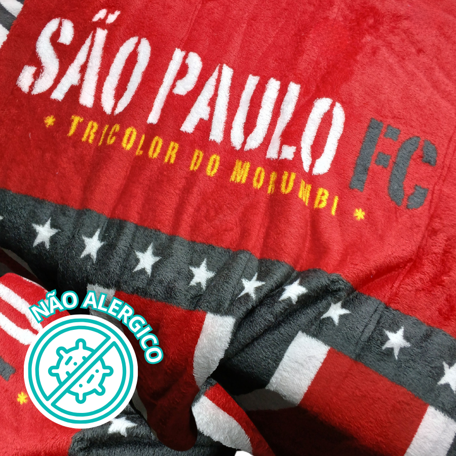 Manta Infantil Juvenil São Paulo Solteiro Anti Alérgico Soft