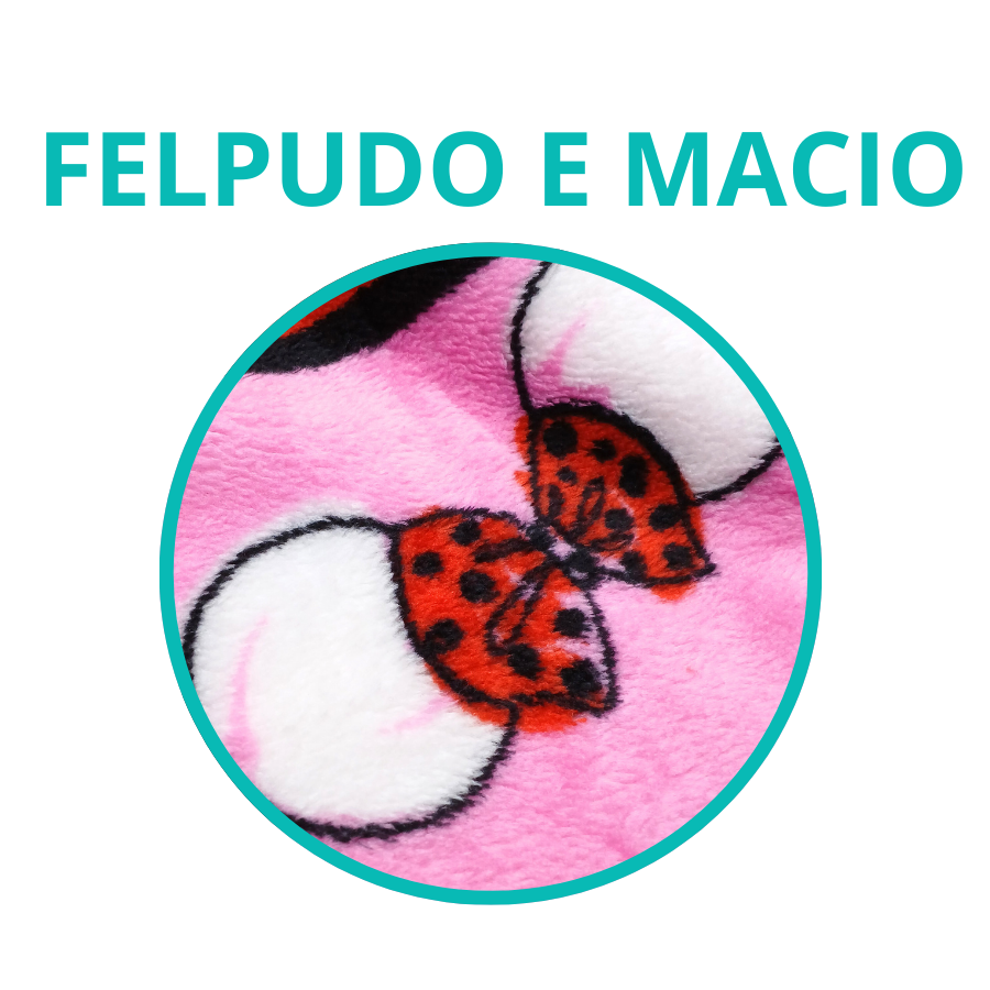 Manta Infantil E Juvenil Minnie Mouse Solteiro Anti Alérgico