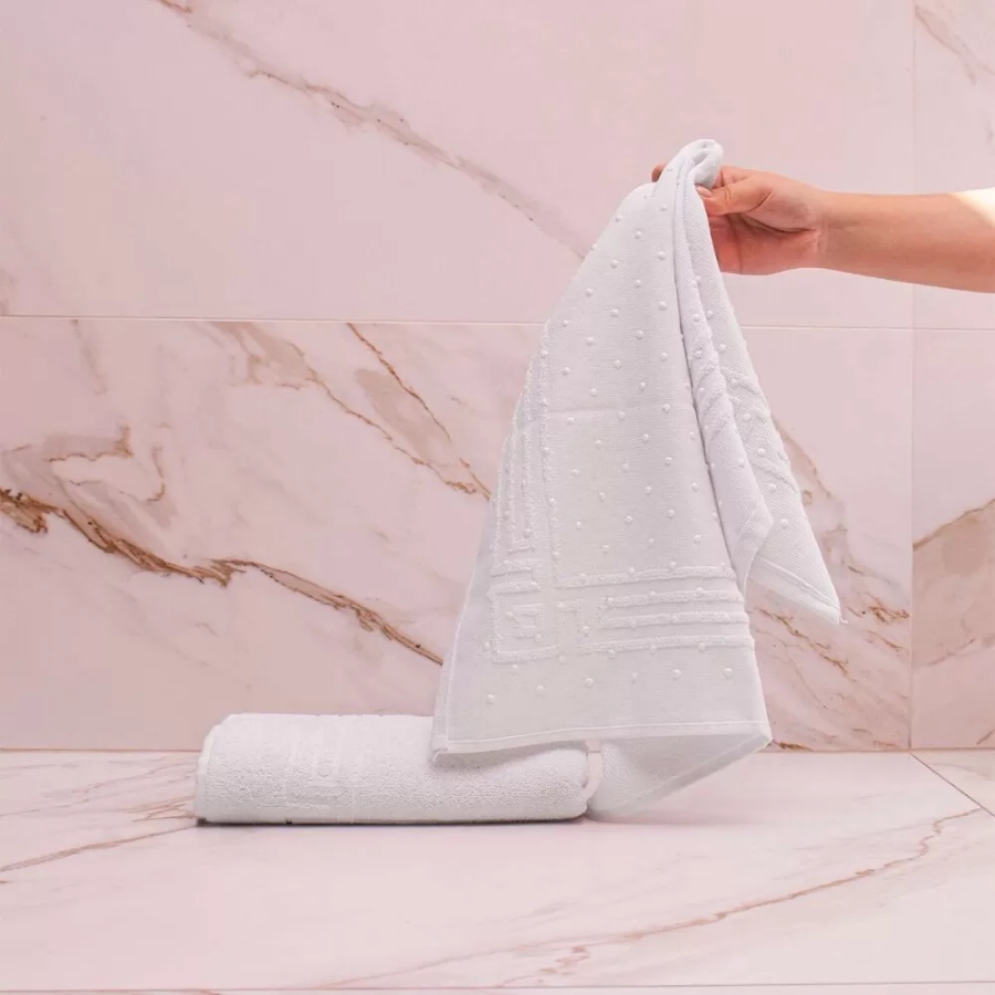 Piso Atoalhado 45cm x 68cm Napoli Branco - 13010 - 750200029.949.00003 - Appel