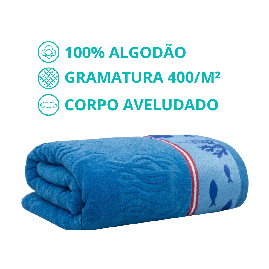 Toalha Beach 78cm x 1,50m Mergulho Royal - 750200103.949.00001 - Appel