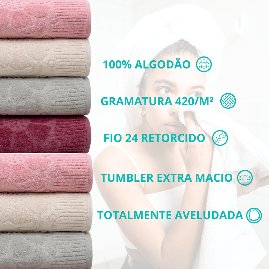 Toalha Rosto 50cm x 75cm Velvet Lunar - 750200070.949.00002 - Appel
