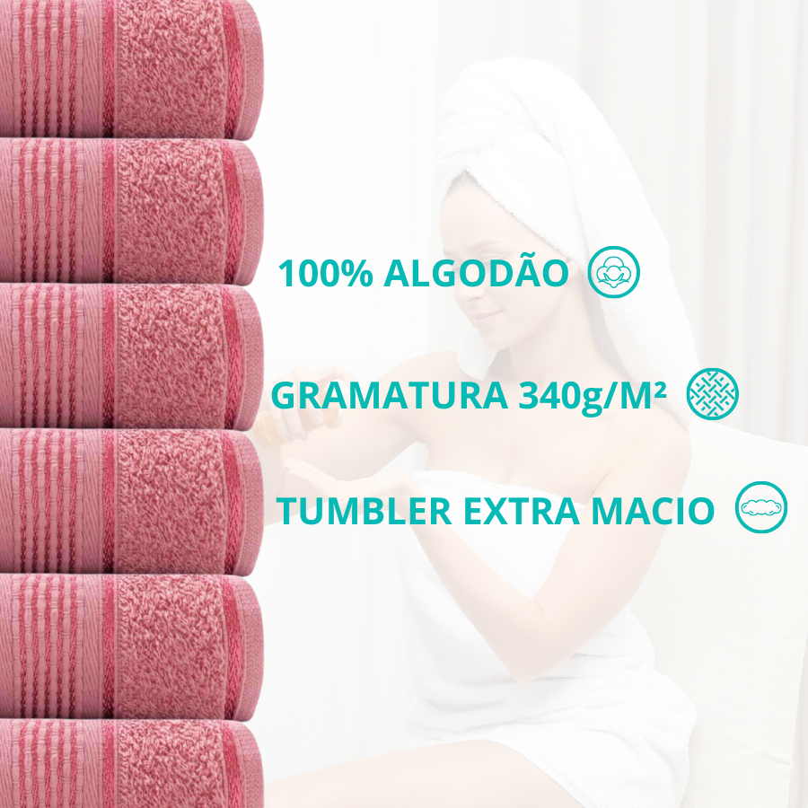 Toalha Rosto 45cm x 68cm Monarca Rossete - 34901 - 750300004.949.00004 - Appel