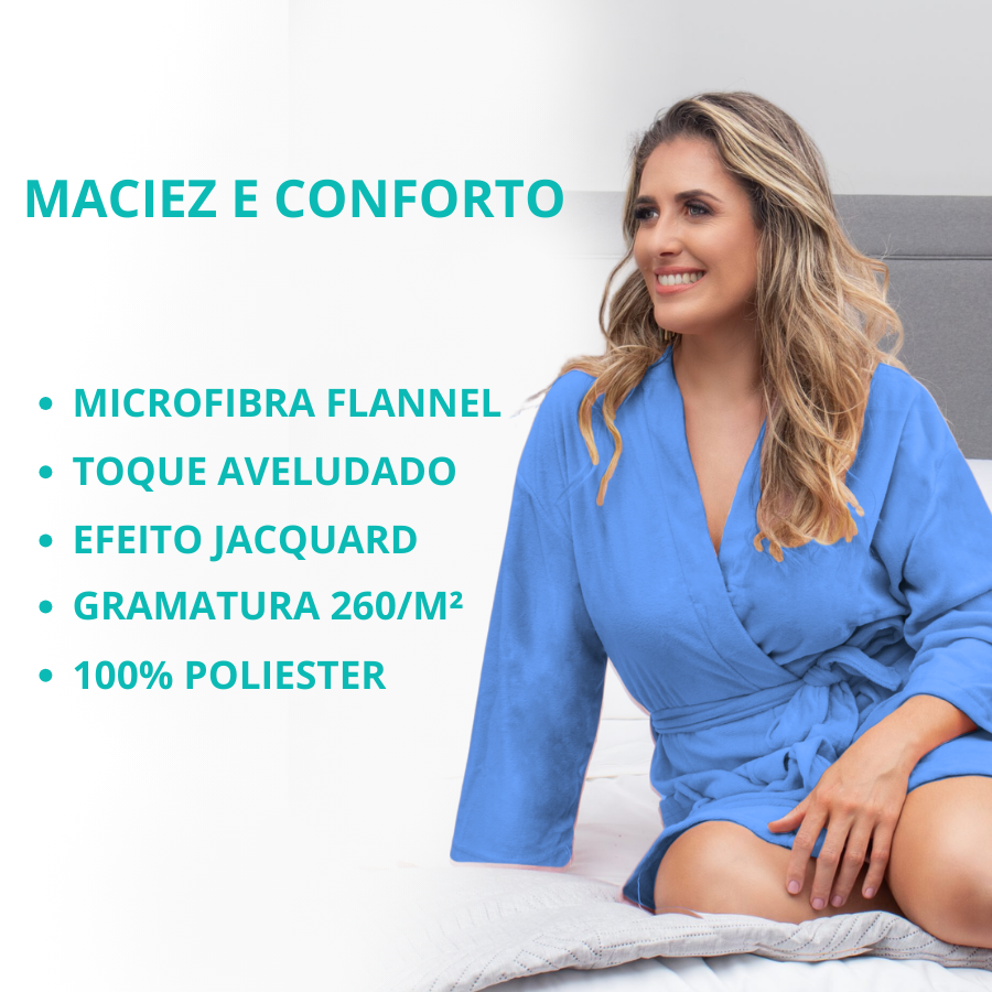 Roupao Casual Tam M Azul - 850400201.019.00001 - Appel