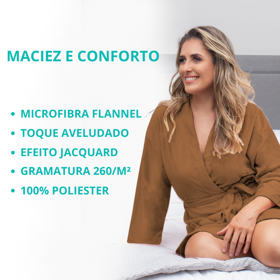 Roupao Casual Tam M Bege - 850400201.019.00001 - Appel