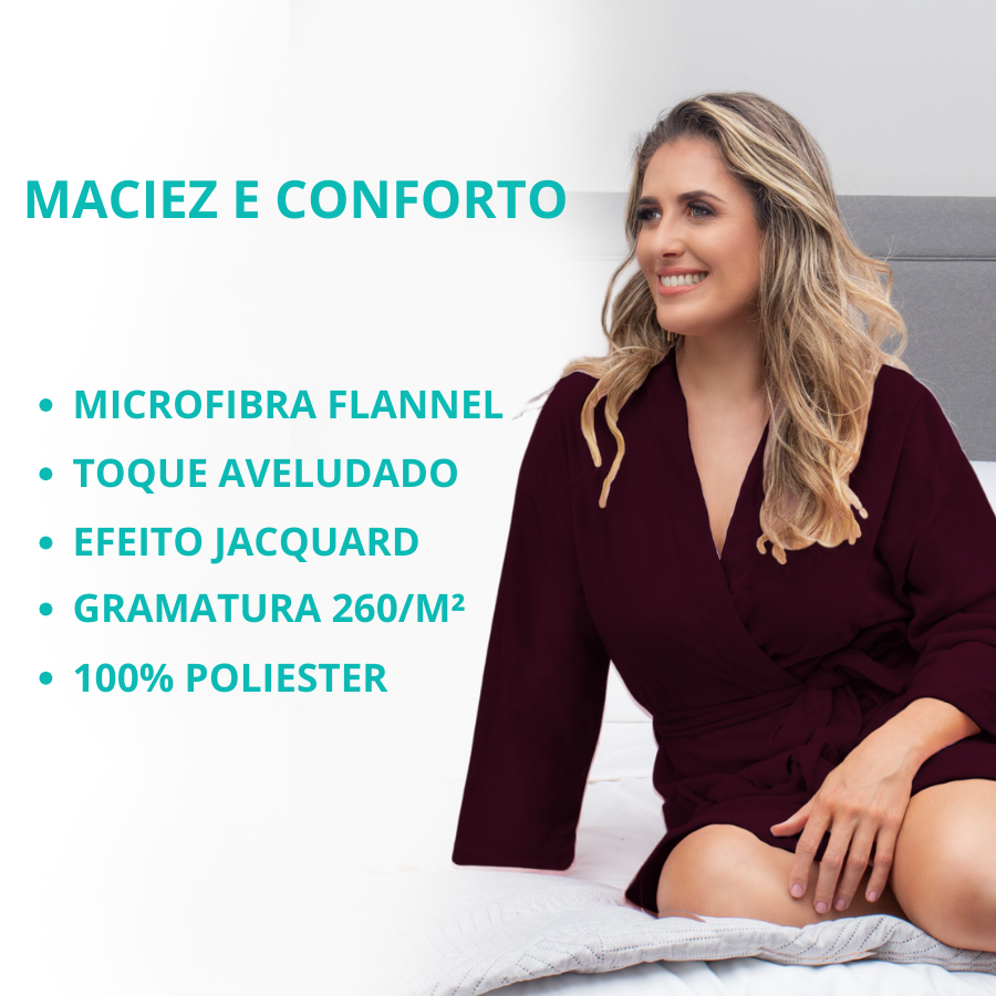 Roupao Casual Tam M Vinho - 850400201.019.00001 - Appel