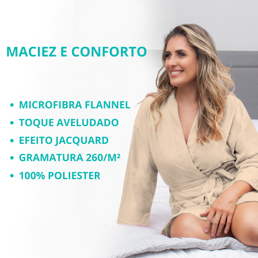 Roupao Casual Tam G Bege - 850400201.021.00001 - Appel