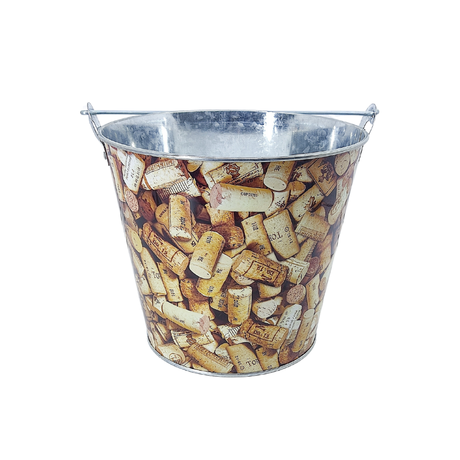 Balde Baldinho De Gelo Aço Inox Para Bebidas Cerveja Champanhe Rolha 7,6L