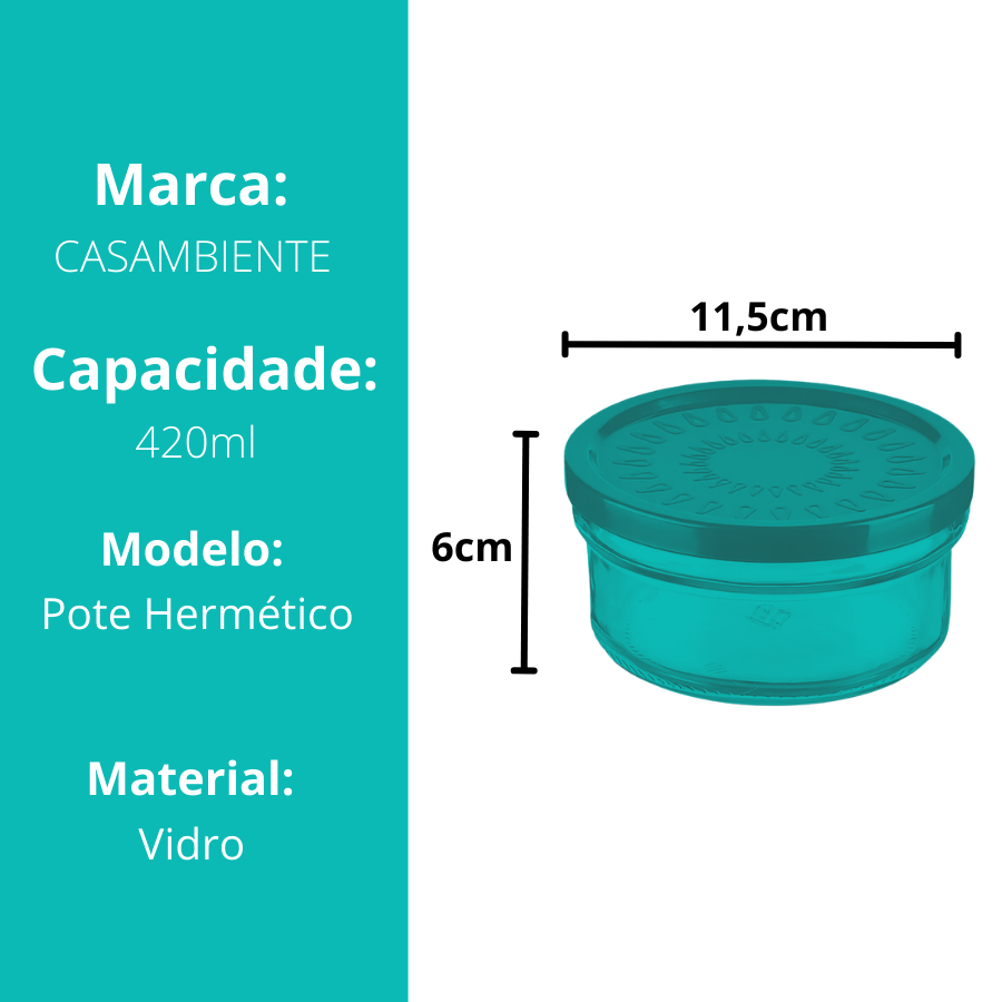 Pote Hermético Vermelho 420ml - KC240