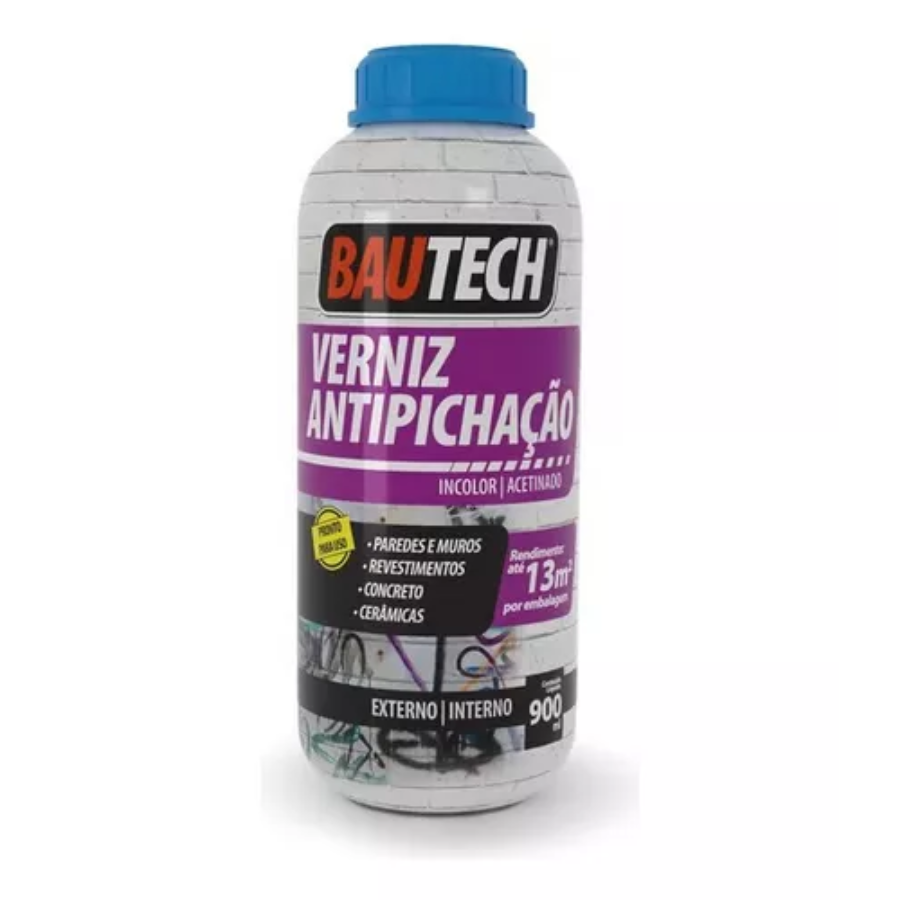 Verniz Antipichação Paredes Muros Incolor 900ml Bautech