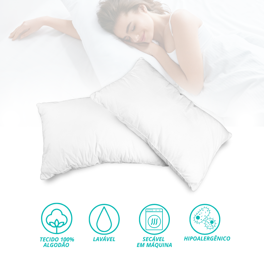 Travesseiro Percal Plus 50x70cm - TRAPETT-IT