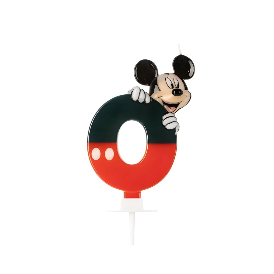 Vela Mickey Mouse De Aniversário Bolo Festa Todos Números