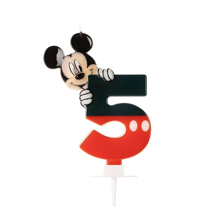 Vela Mickey Mouse De Aniversário Bolo Festa Todos Números