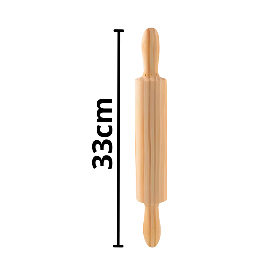 Rolo De Massa Em Bambu Suporte Pão Pizza Confeitaria Profissional 48cm