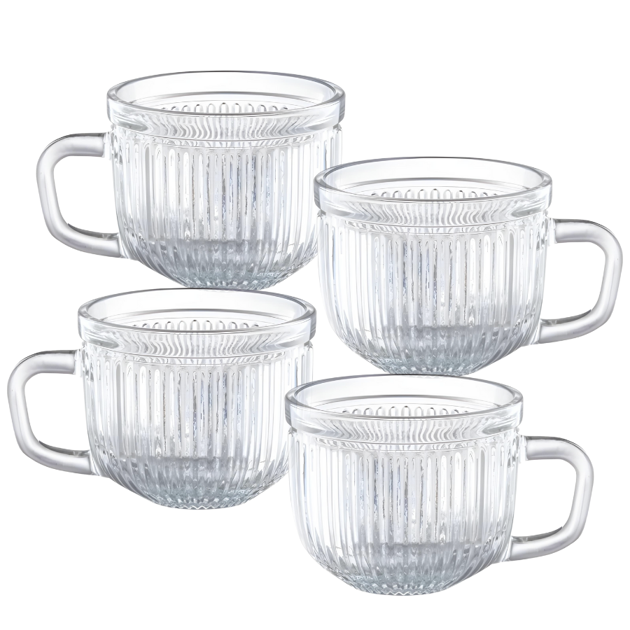 4 Xicara de Chá de Vidro Rivieira 255 ML - 108708