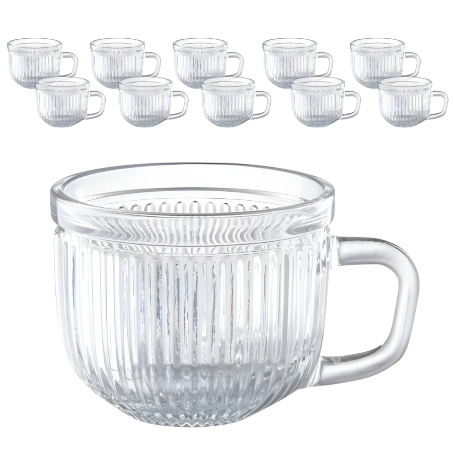 10 Xicara de Chá de Vidro Rivieira 255 ML - 108708