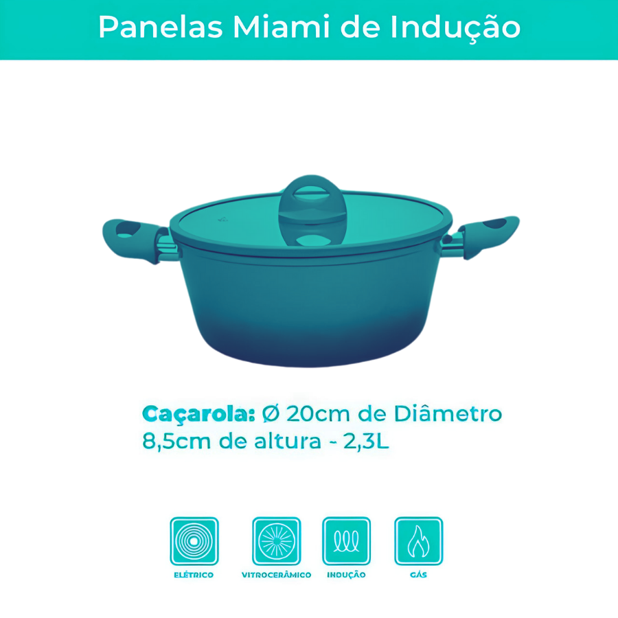 Caçarola 20cm Miami Verde Degrade - AL191