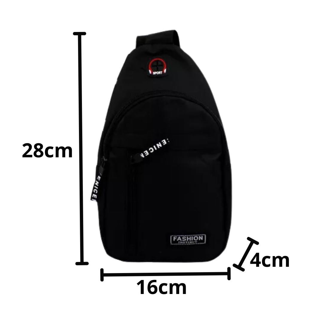 Mini Bolsa Bag Shoulder Preto Transversal Com Alça Ajustável