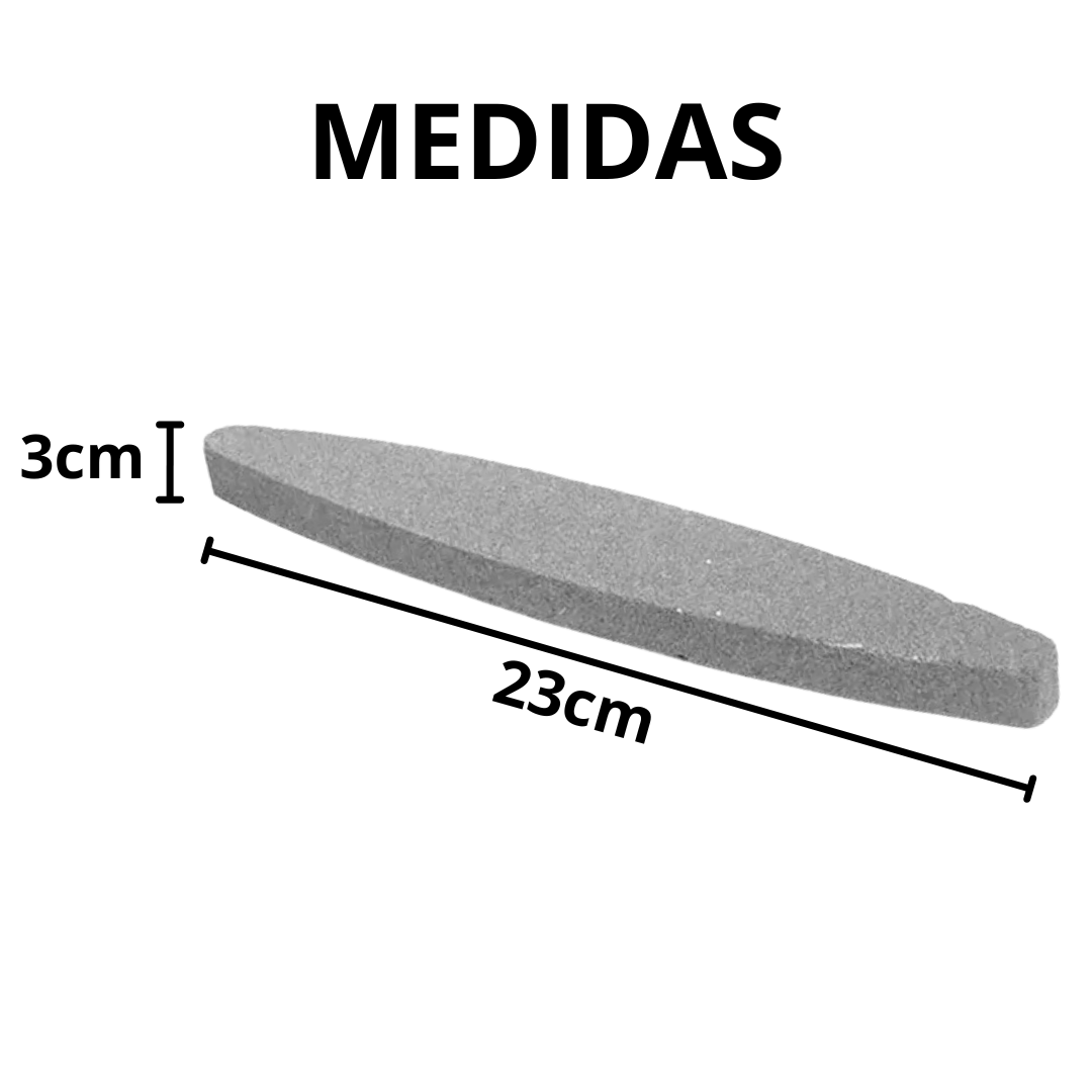 Pedra Para Afiar Faca Dupla Face De Cozinha 23cm Churrasco