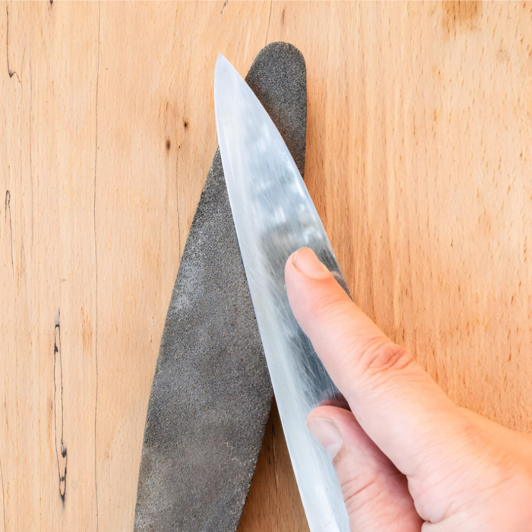 Pedra Para Afiar Faca Dupla Face De Cozinha 23cm Churrasco