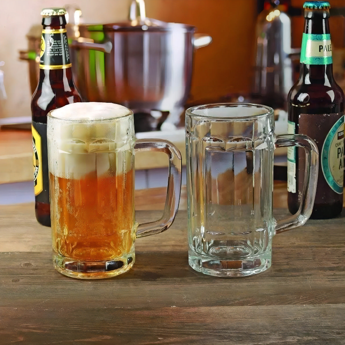 Caneca De Vidro Copo Chopp Cerveja 360ml Bar Restaurante Padaria