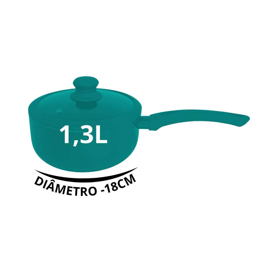 Panela Indução Antiaderente Cerâmica 18cm Yafo Creme Vanilla