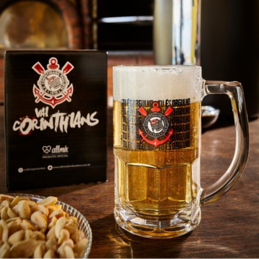 Caneca De Vidro Bristol 340ml Corinthians - 119039
