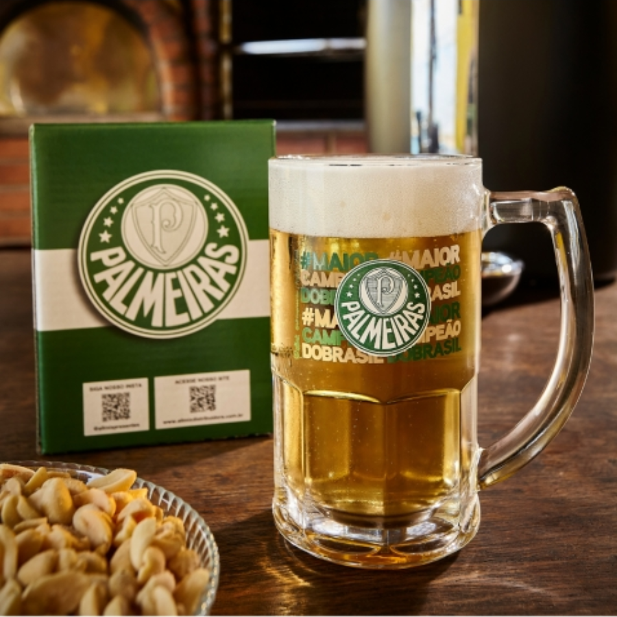 Caneca De Vidro Bristol 340ml Palmeiras - 119038
